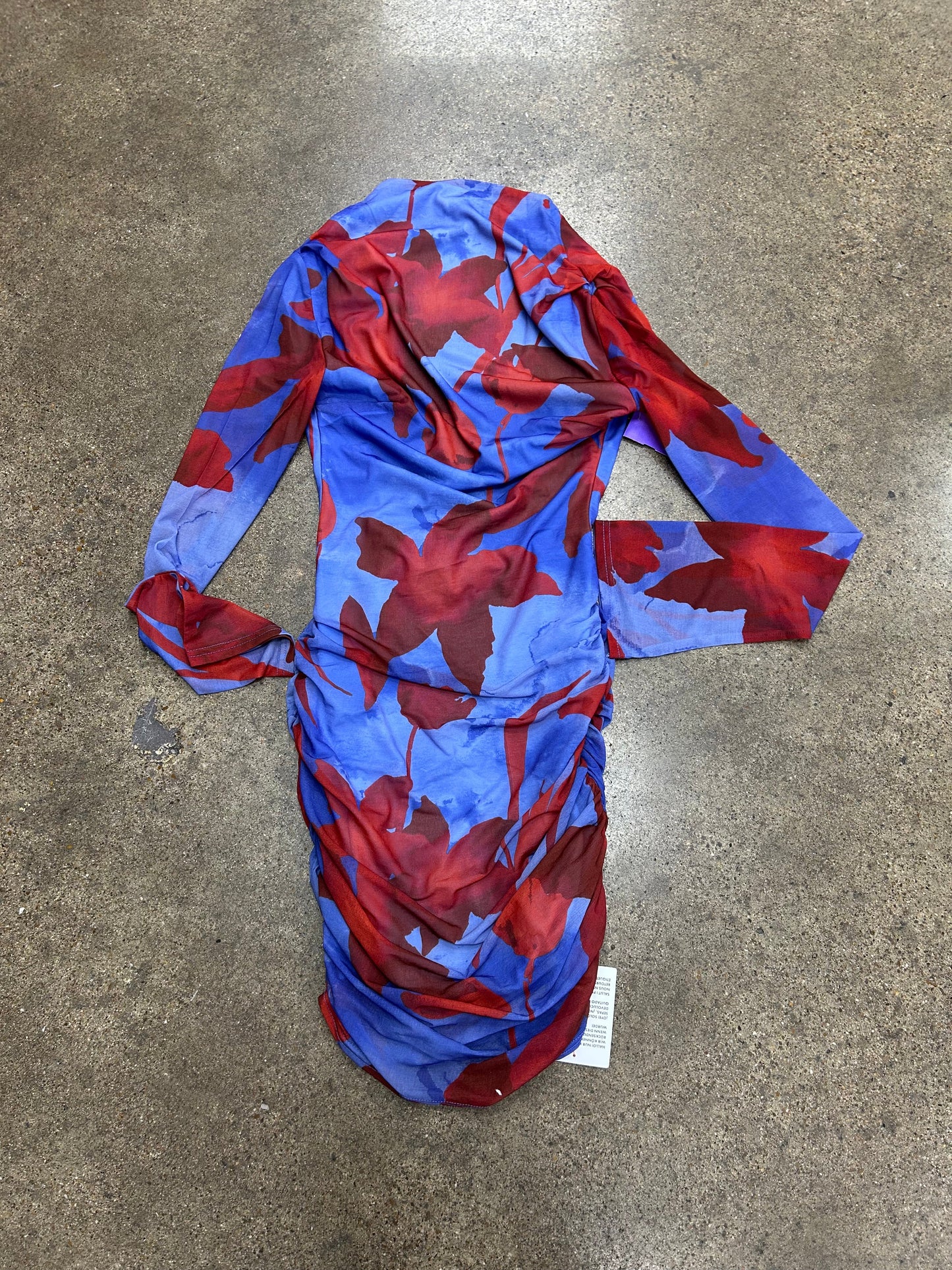 Dress Casual Short By Asos In Blue & Red, Size:2