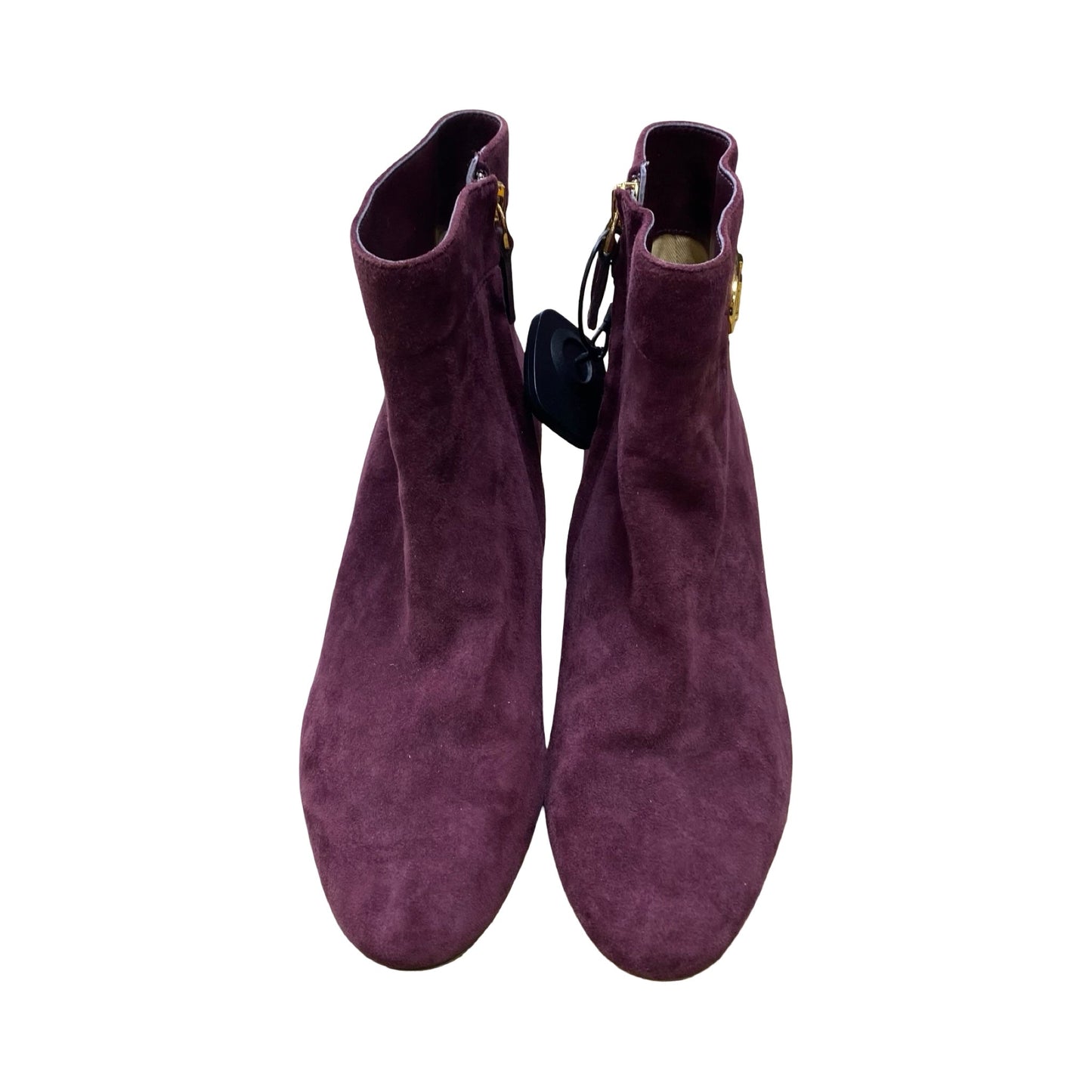 Boots Ankle Heels By Ralph Lauren In Purple, Size:8