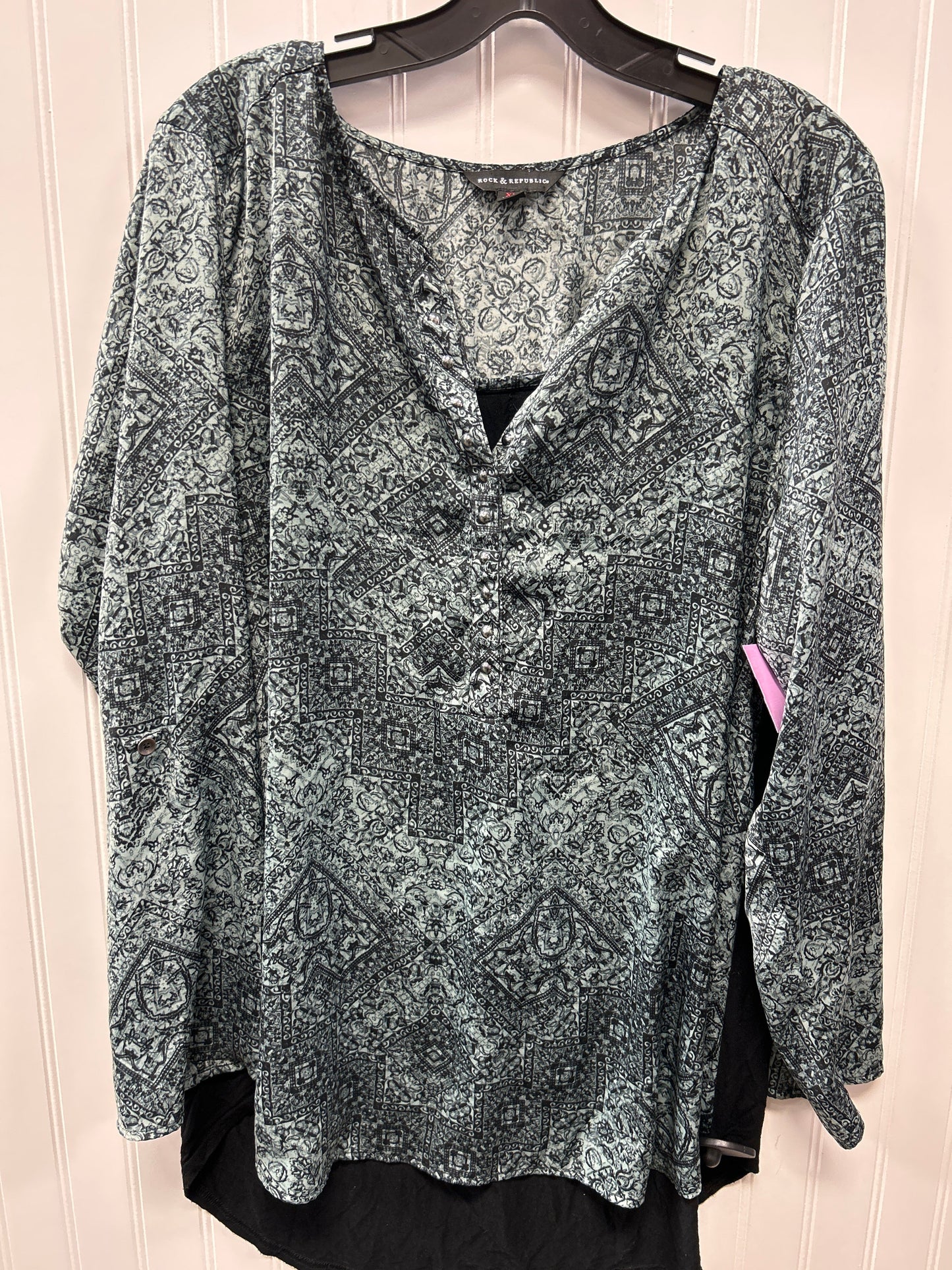 Top Ls By Rock And Republic In Blue, Size:Xl