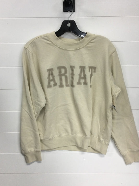 Sweatshirt Crewneck By Ariat In Cream, Size:M