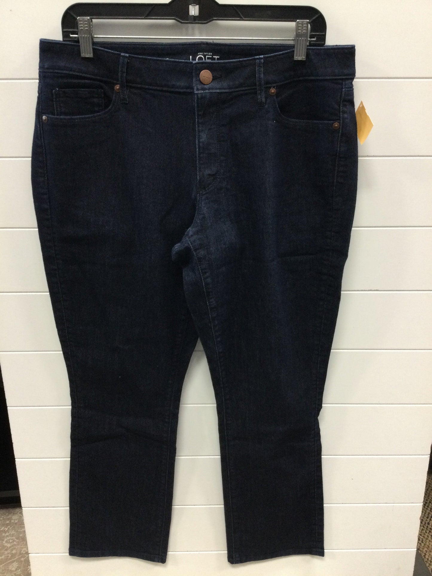 Jeans Straight By Loft In Blue Denim, Size:12