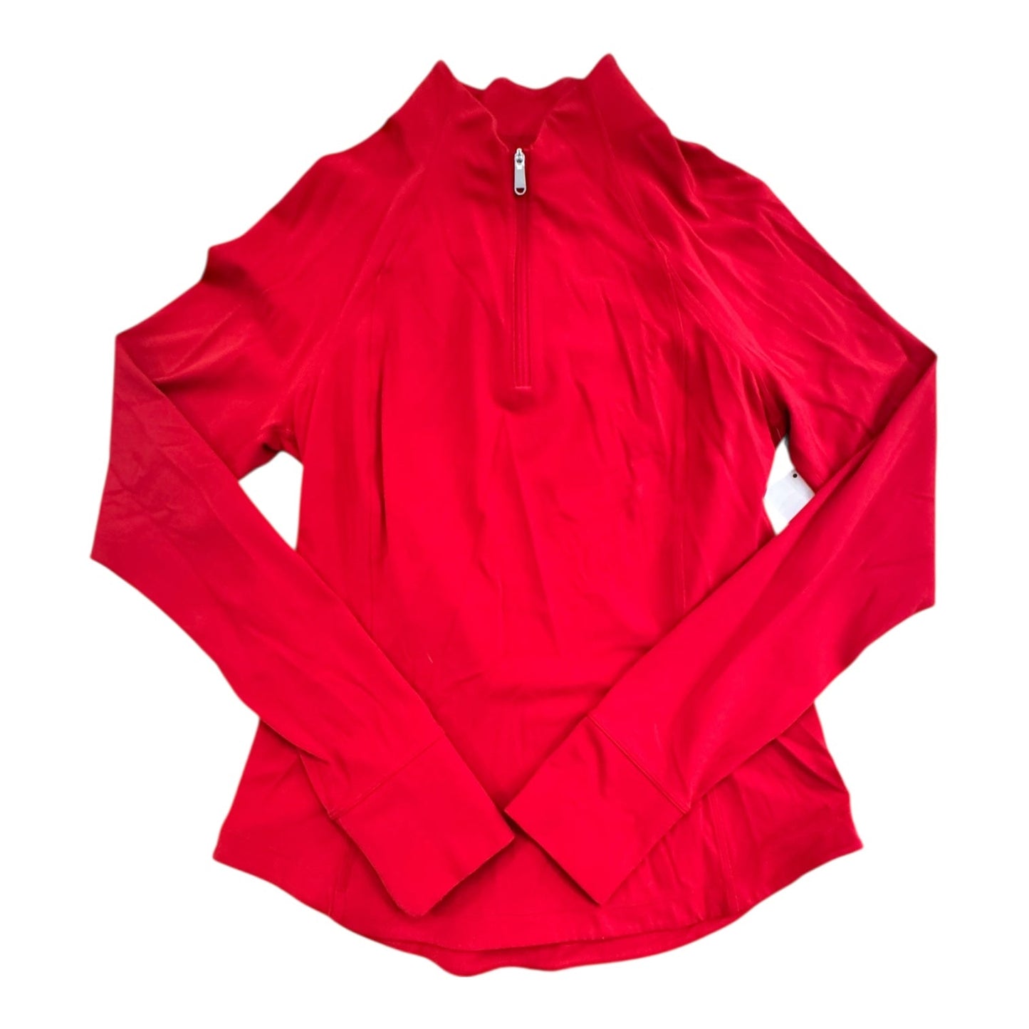 Athletic Top Ls Collar By Athleta In Red, Size:M