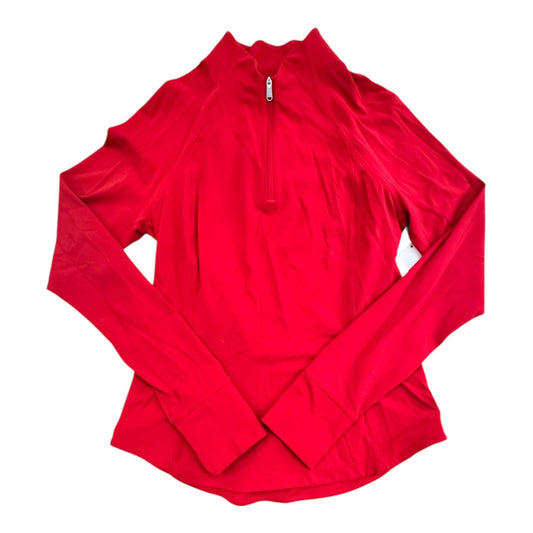 Athletic Top Ls Collar By Athleta In Red, Size:M