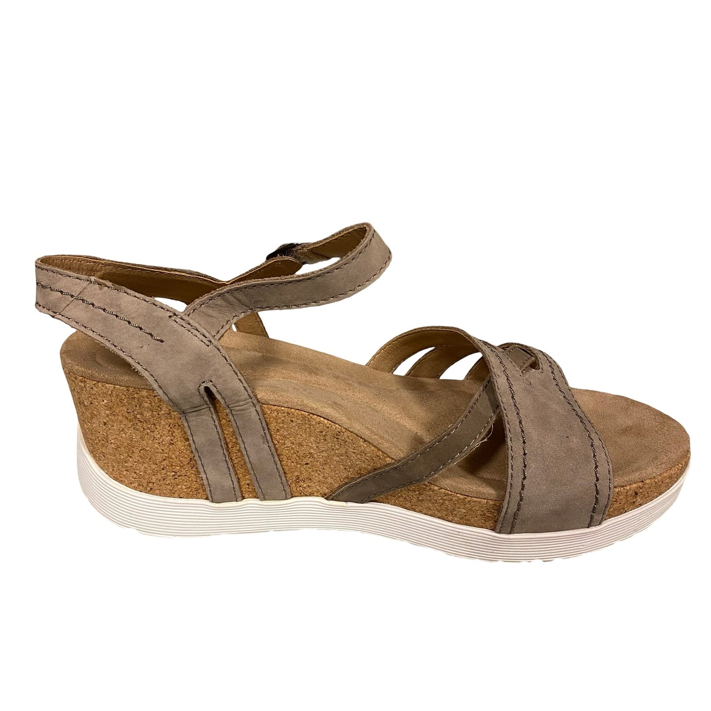 Sandals Heels Wedge By Earth Origins In Taupe, Size:8.5