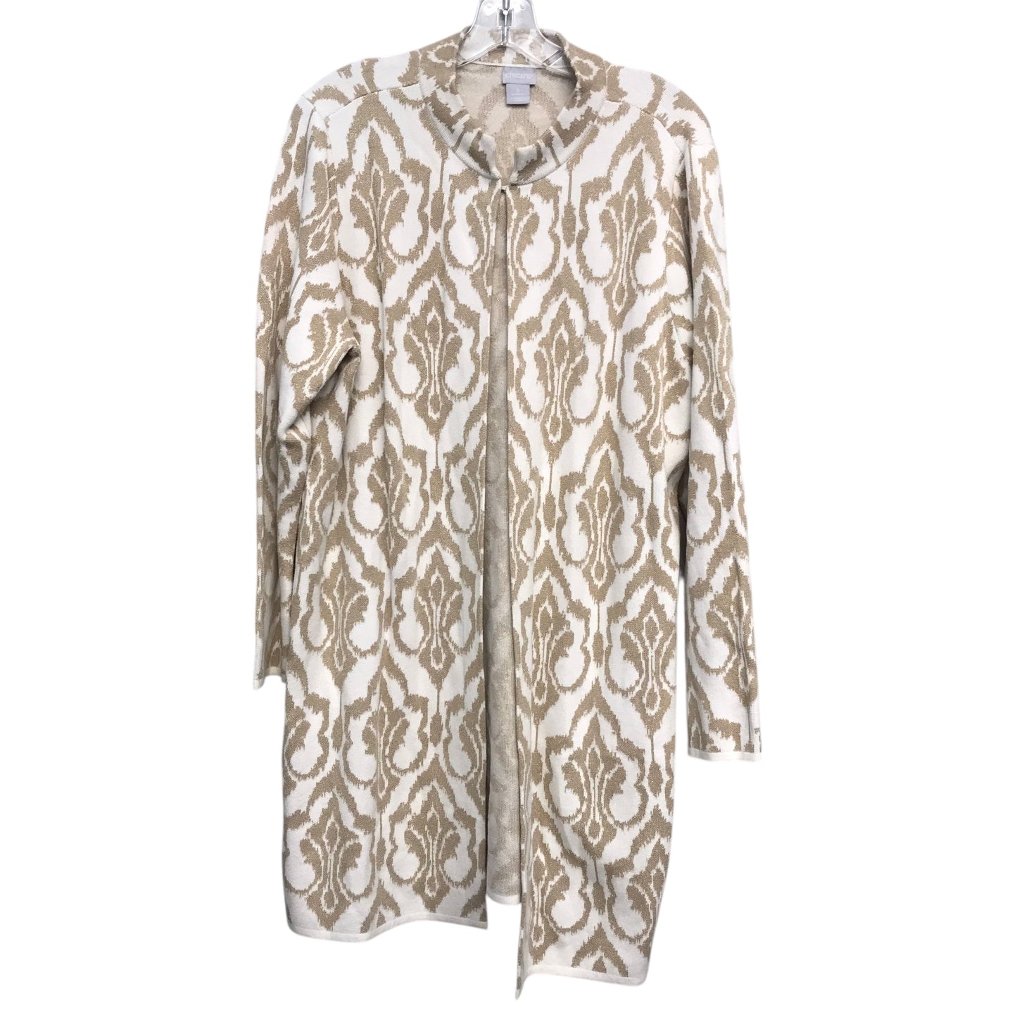 Cardigan By Chicos In Brown & Cream, Size:Xl