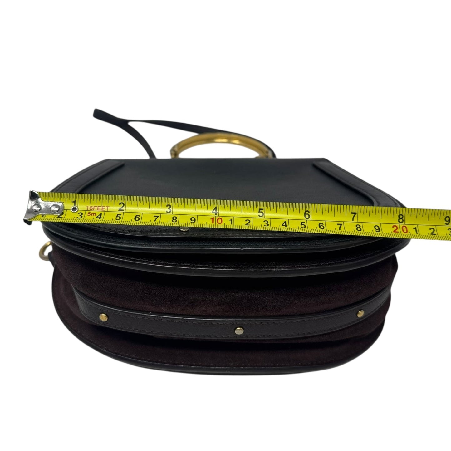 Nile Leather & Suede Bracelet Crossbody Handbag Luxury Designer By Chloe, Size: Small