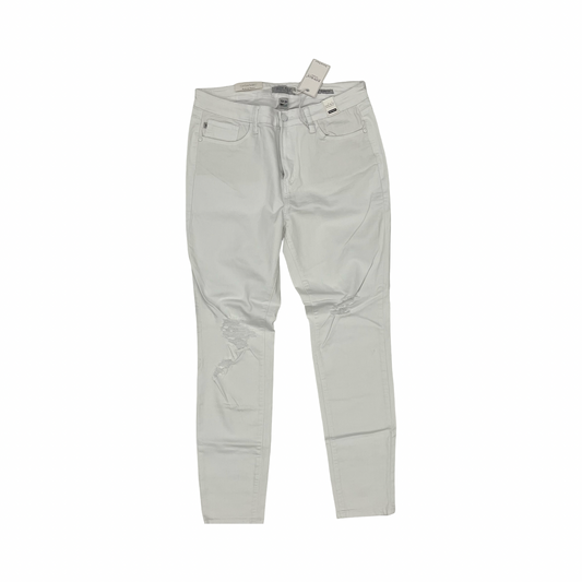 Jeans Skinny By Judy Blue In White Denim, Size:12