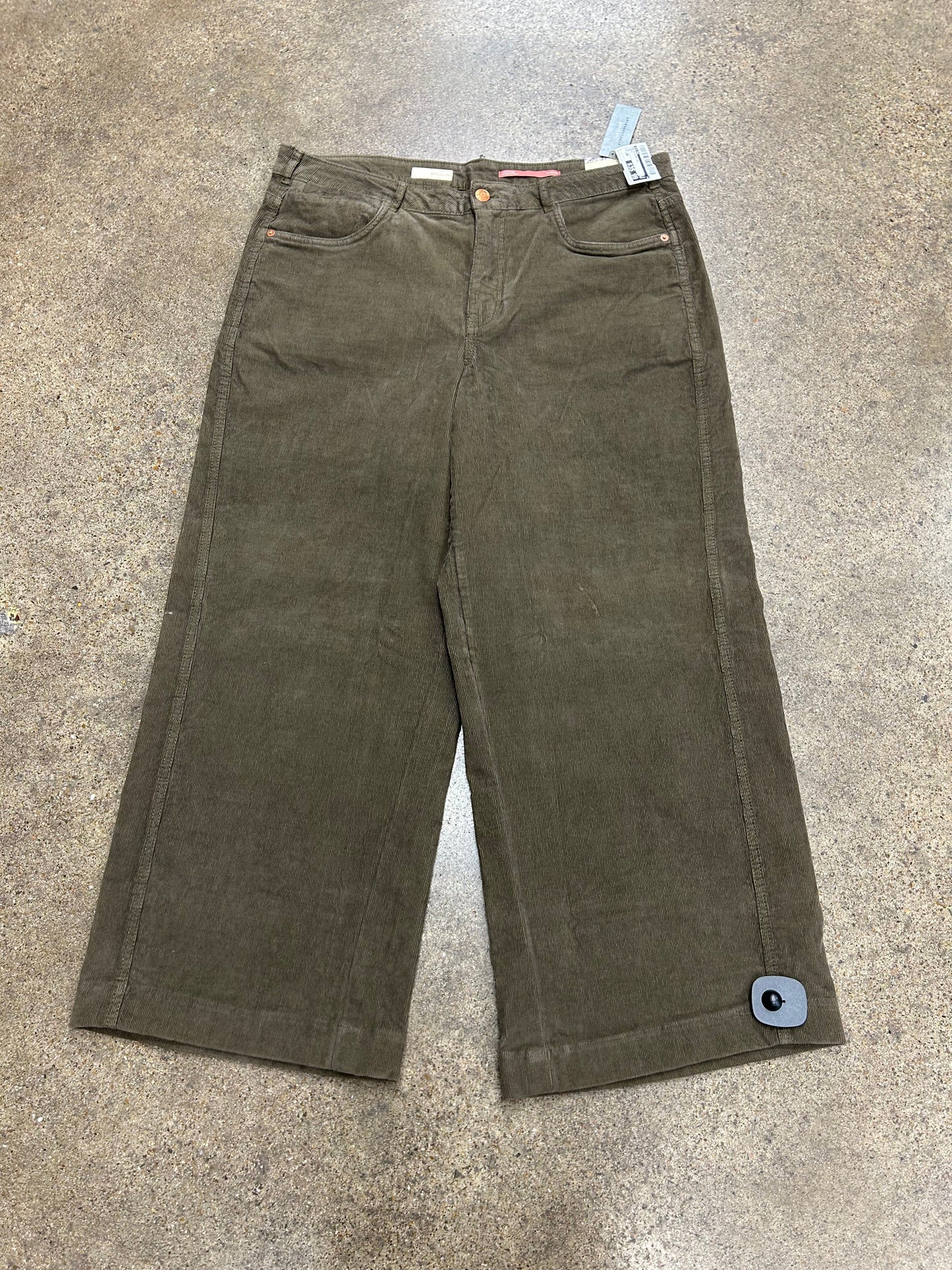 Pants Wide Leg By Pilcro In Green, Size:14P