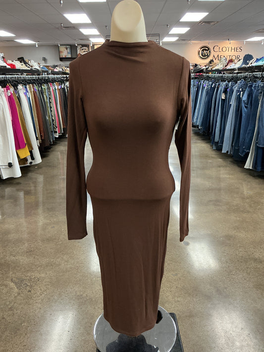 Dress Casual Maxi By Nakedwardrobe In Brown, Size:M
