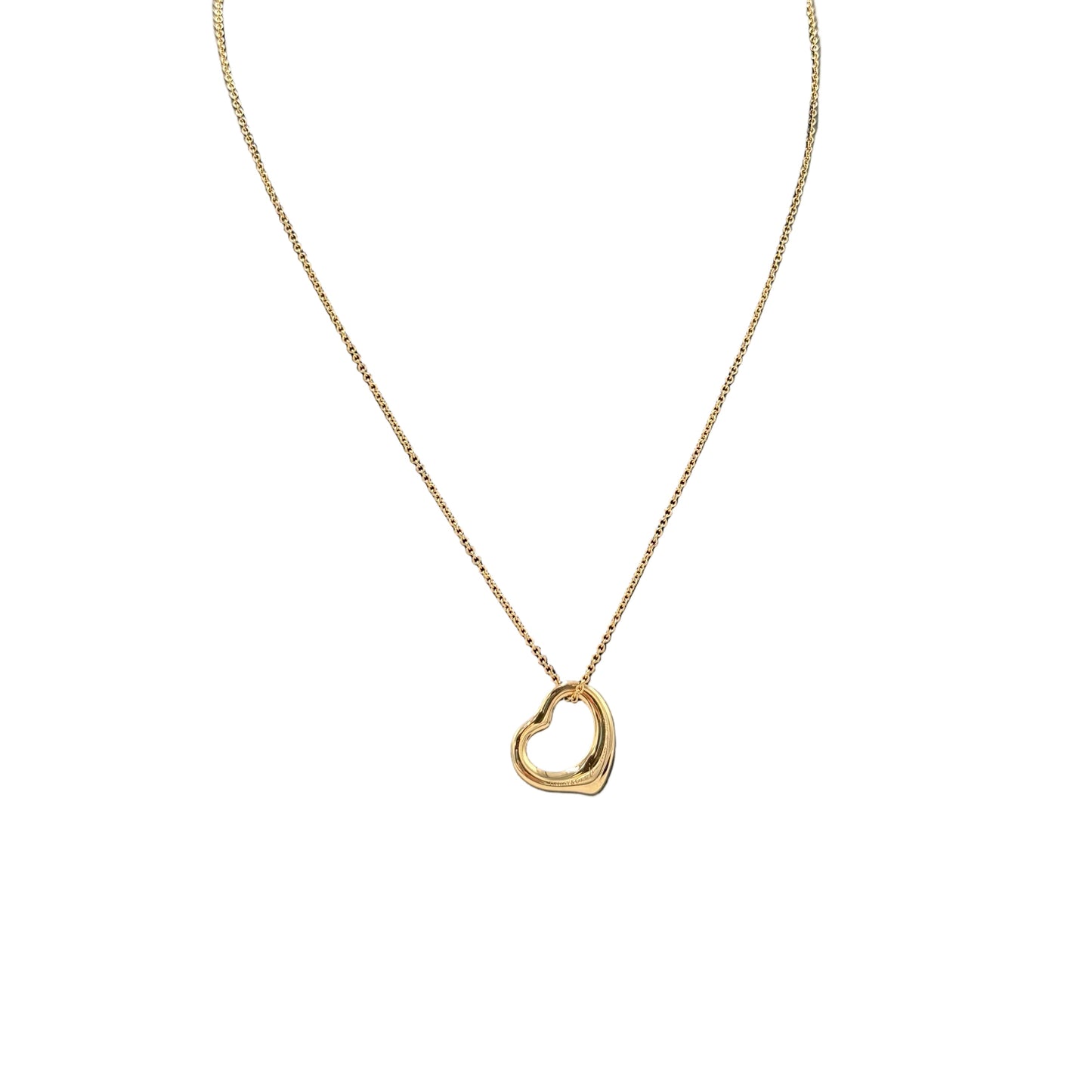 Tiffany & Company Elsa Open Heart 18K Rose Gold Luxury Necklace