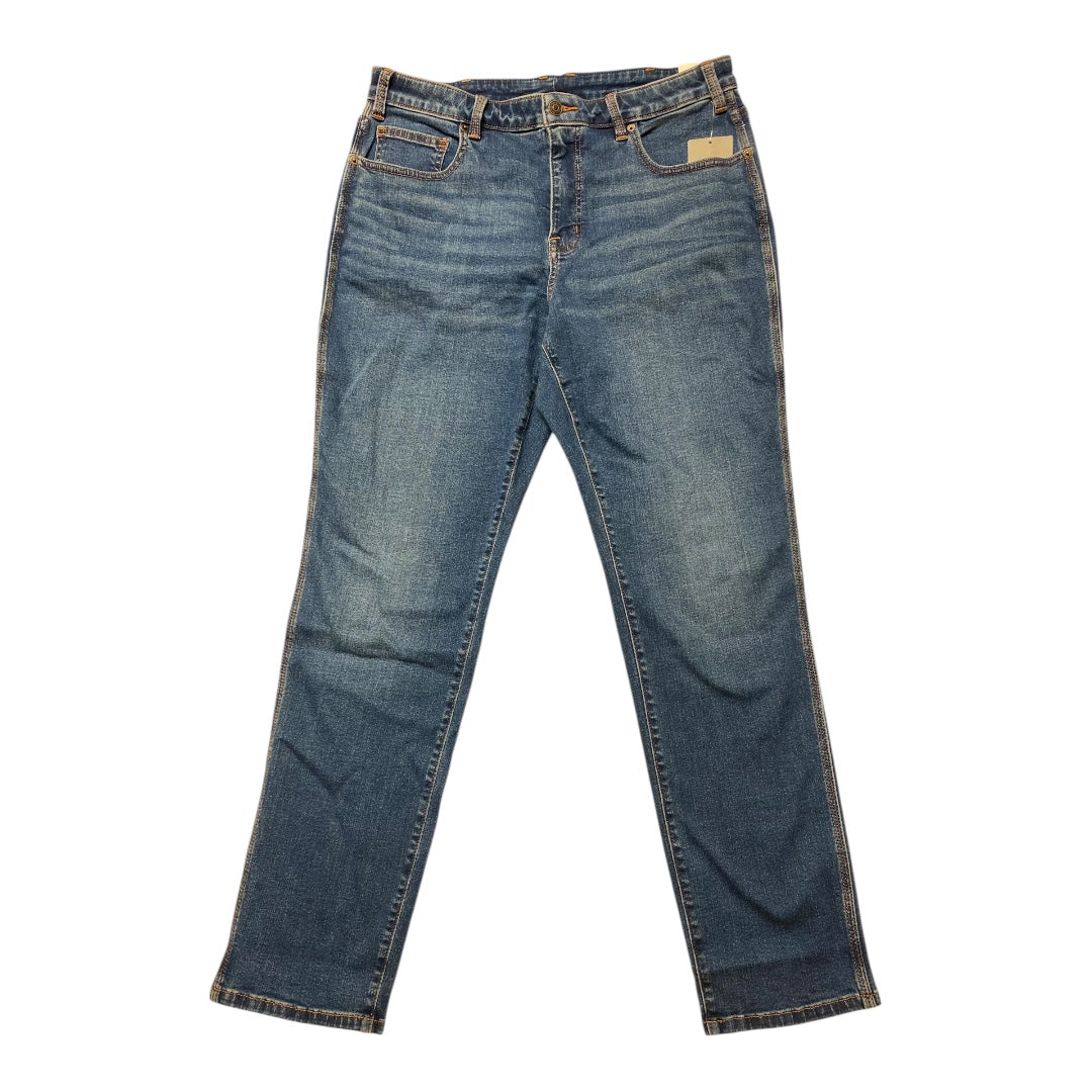 Jeans Straight By Duluth Trading In Blue Denim, Size:14