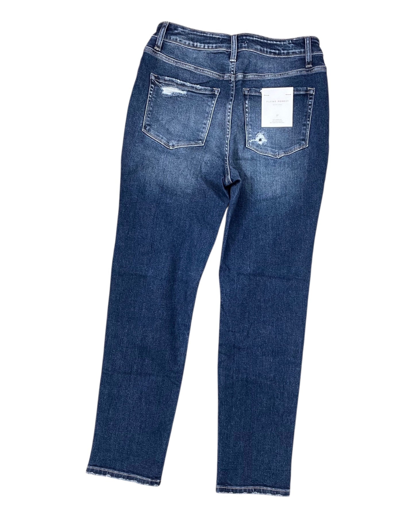 Jeans Straight By Flying Monkey In Blue Denim, Size:4
