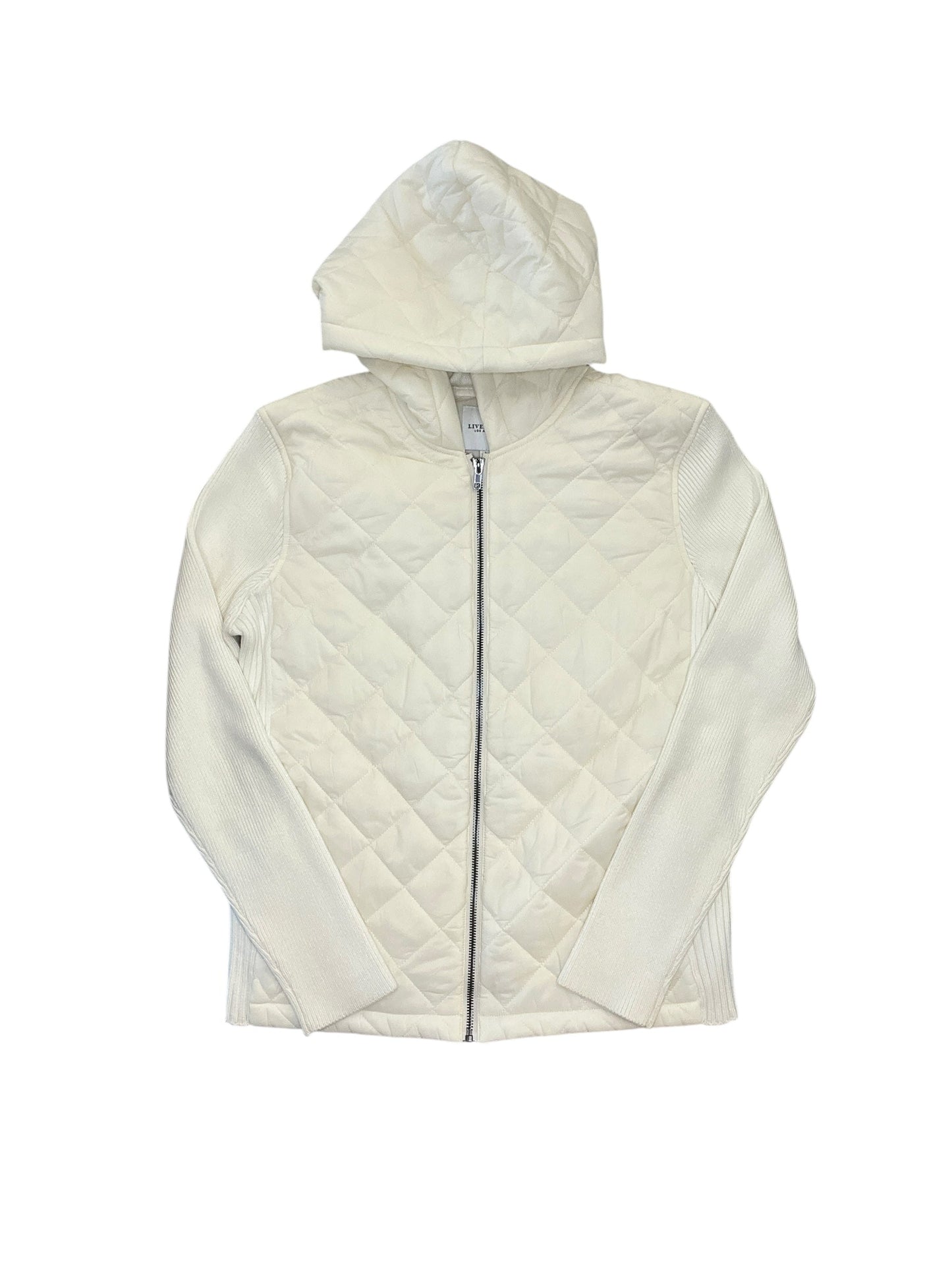 Jacket Puffer & Quilted By Liverpool In Ivory, Size:L