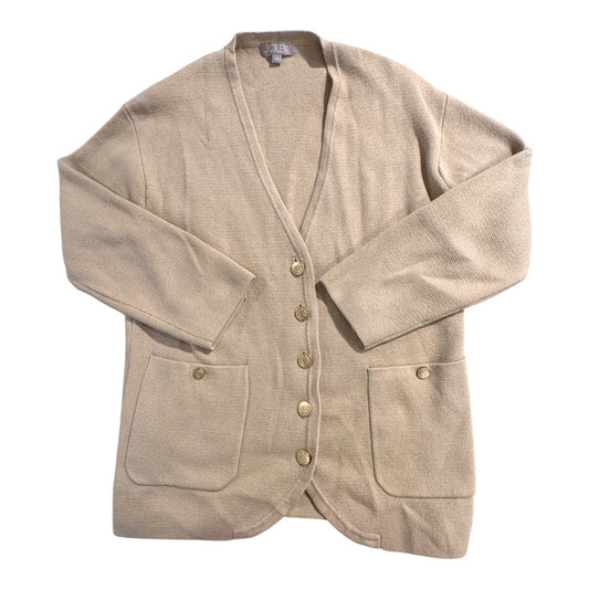 Sweater Cardigan By J. Crew In Tan, Size:Xs