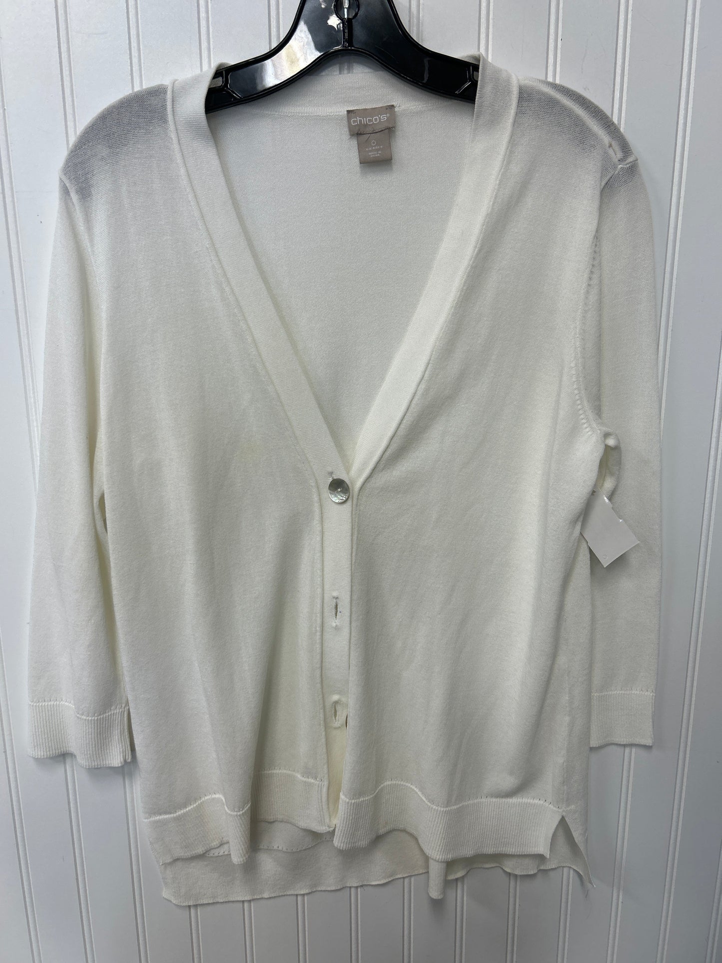 Cardigan By Chicos In White, Size:S