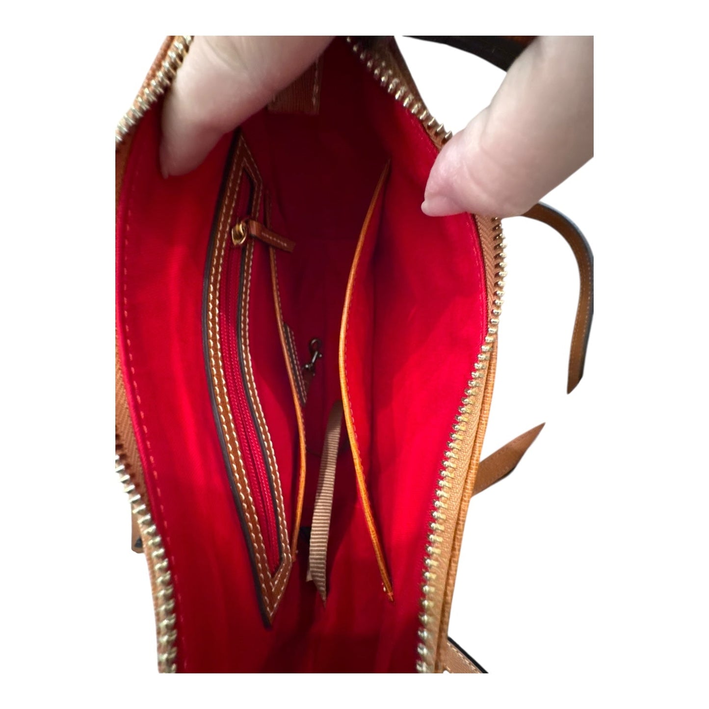 Handbag Designer By Dooney And Bourke In Brown, Size:Medium