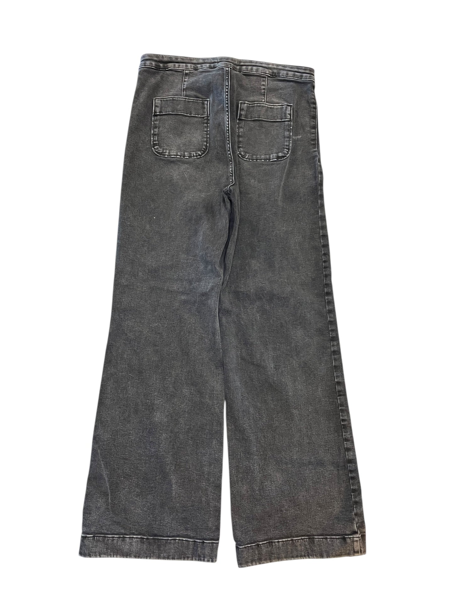 Jeans Wide Leg By Lc Lauren Conrad In Grey Denim, Size:12