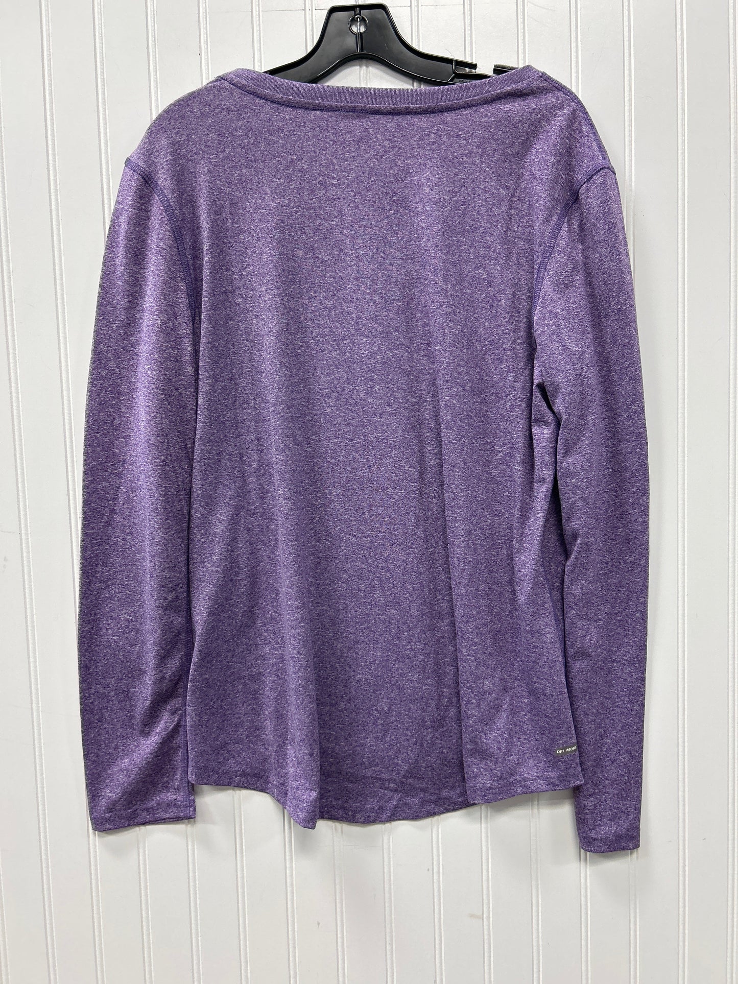 Athletic Top Ls Collar By Danskin In Purple, Size:Xl