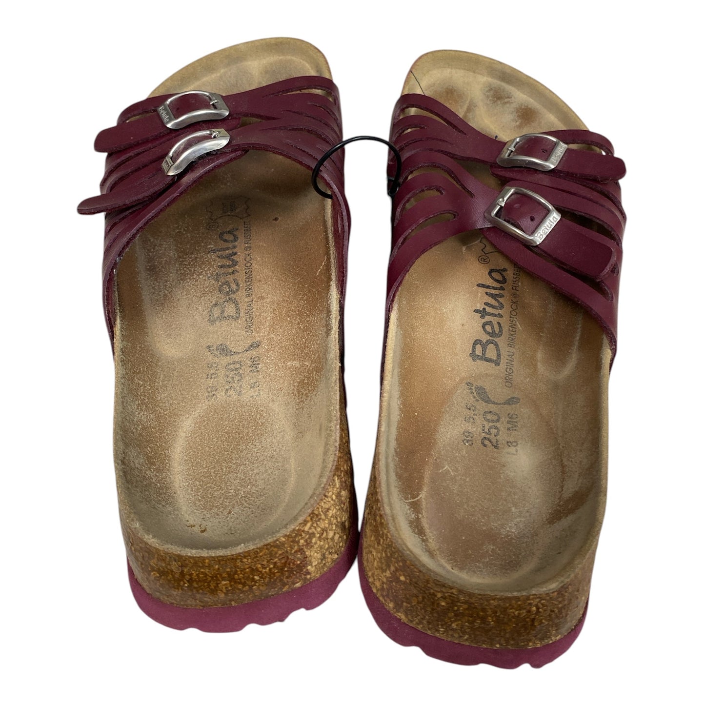 Sandals Designer By Birkenstock In Maroon, Size:7