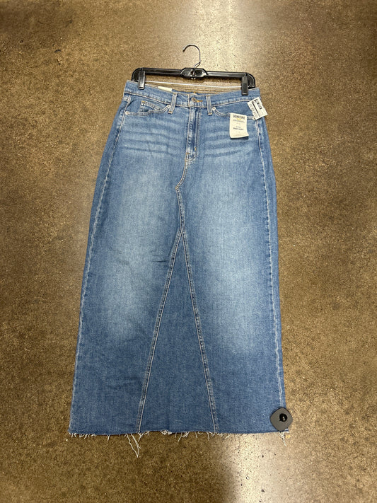 Skirt Maxi By Levis In Blue Denim, Size:4