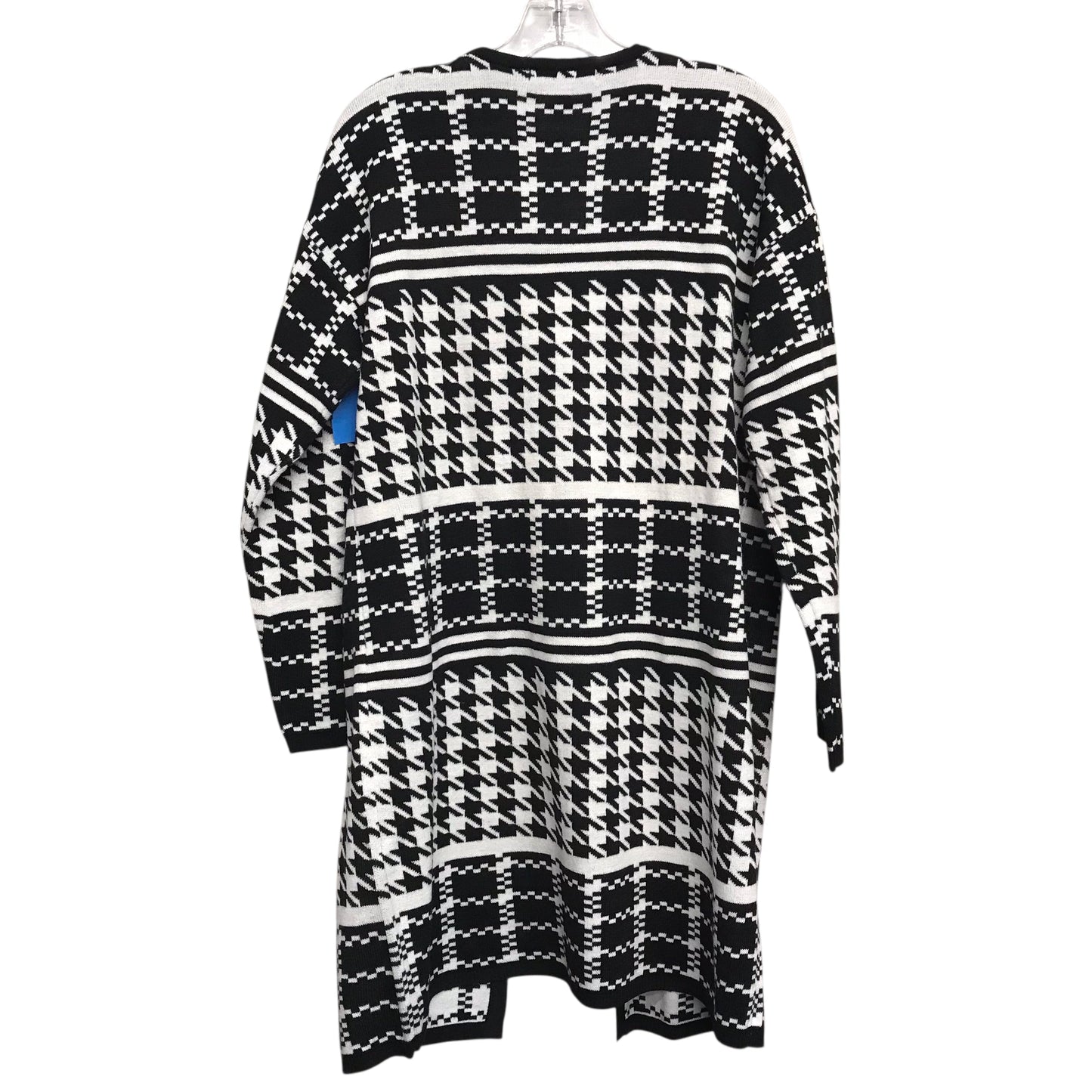 Sweater Cardigan By Cable And Gauge In Black & White, Size:Xl