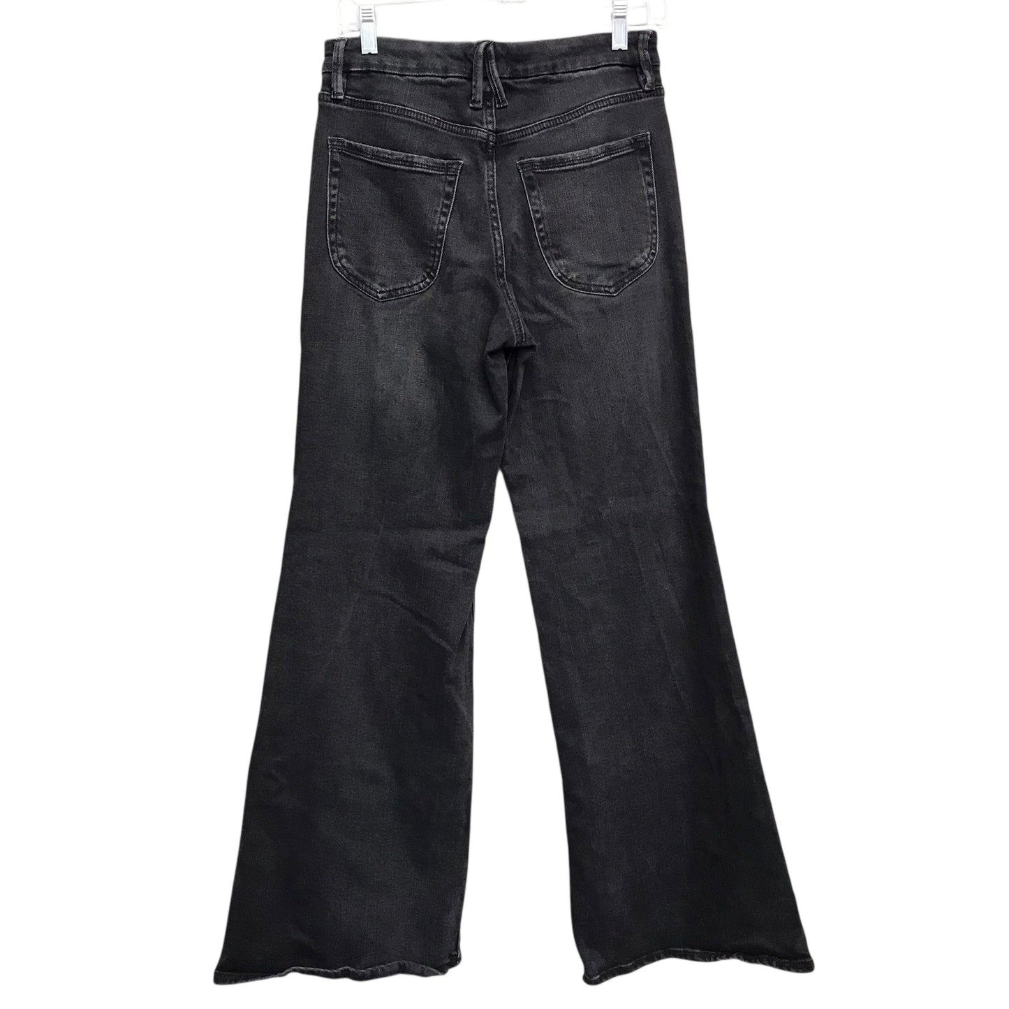 Jeans Wide Leg By Good American In Black Denim, Size:6