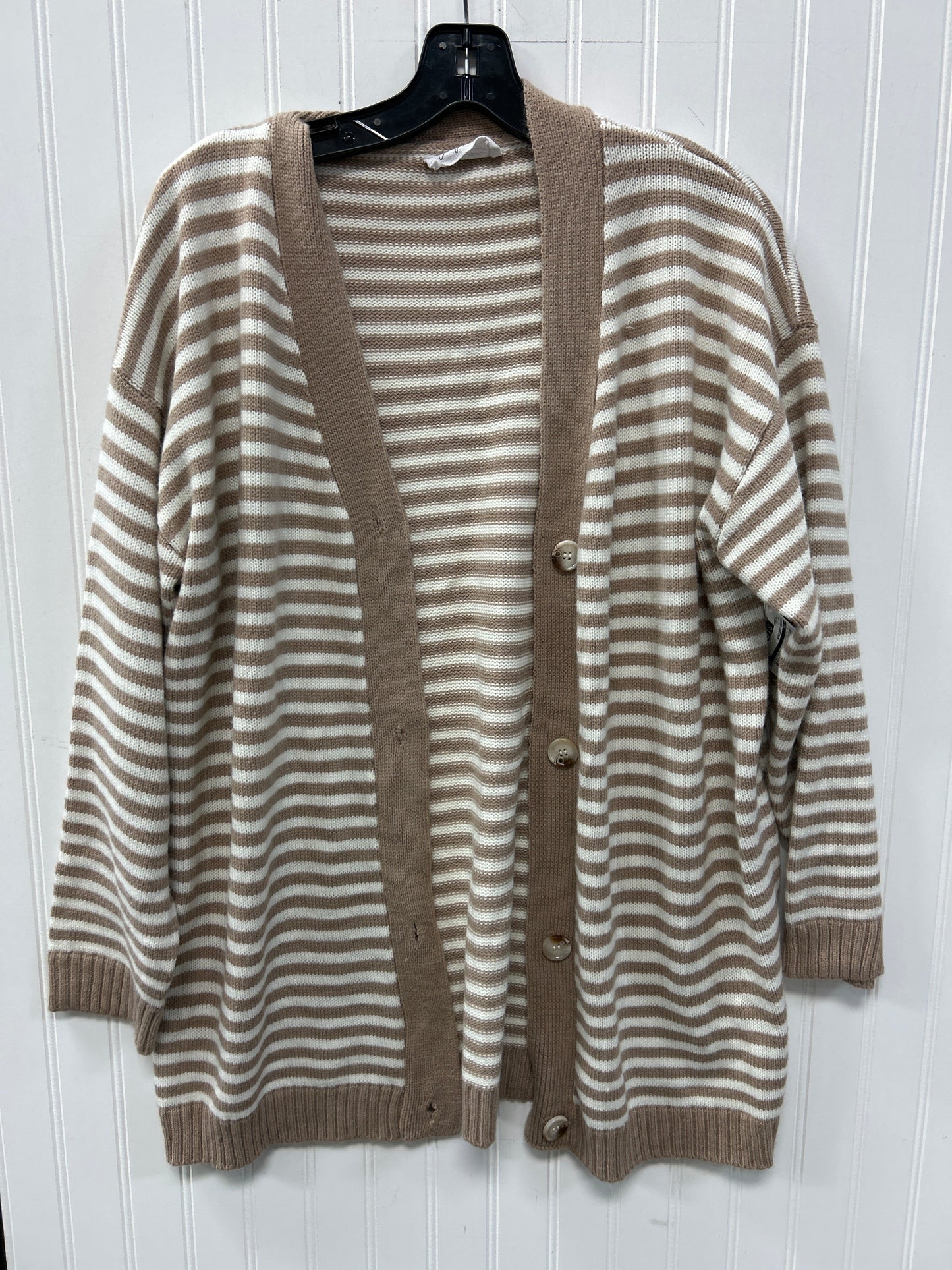 Sweater Cardigan By Cmc In Tan, Size:L