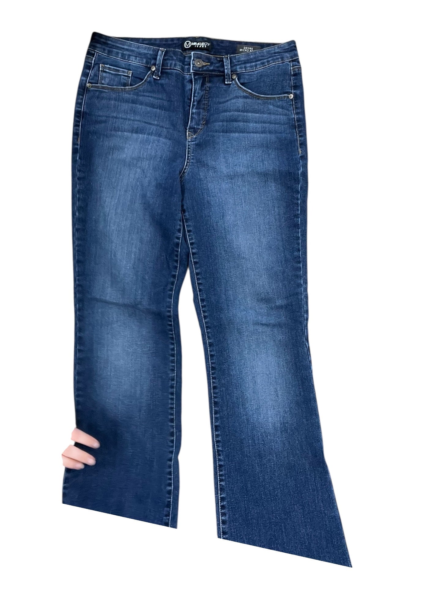Jeans Boot Cut By Miracle In Blue Denim, Size:12