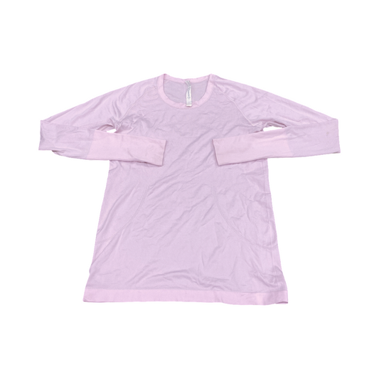 Athletic Top Ls Crewneck By Lululemon In Pink, Size:10