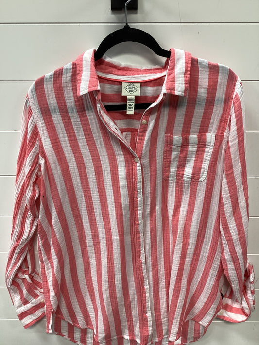 Top Ls By St Johns Bay In Pink & White, Size:L