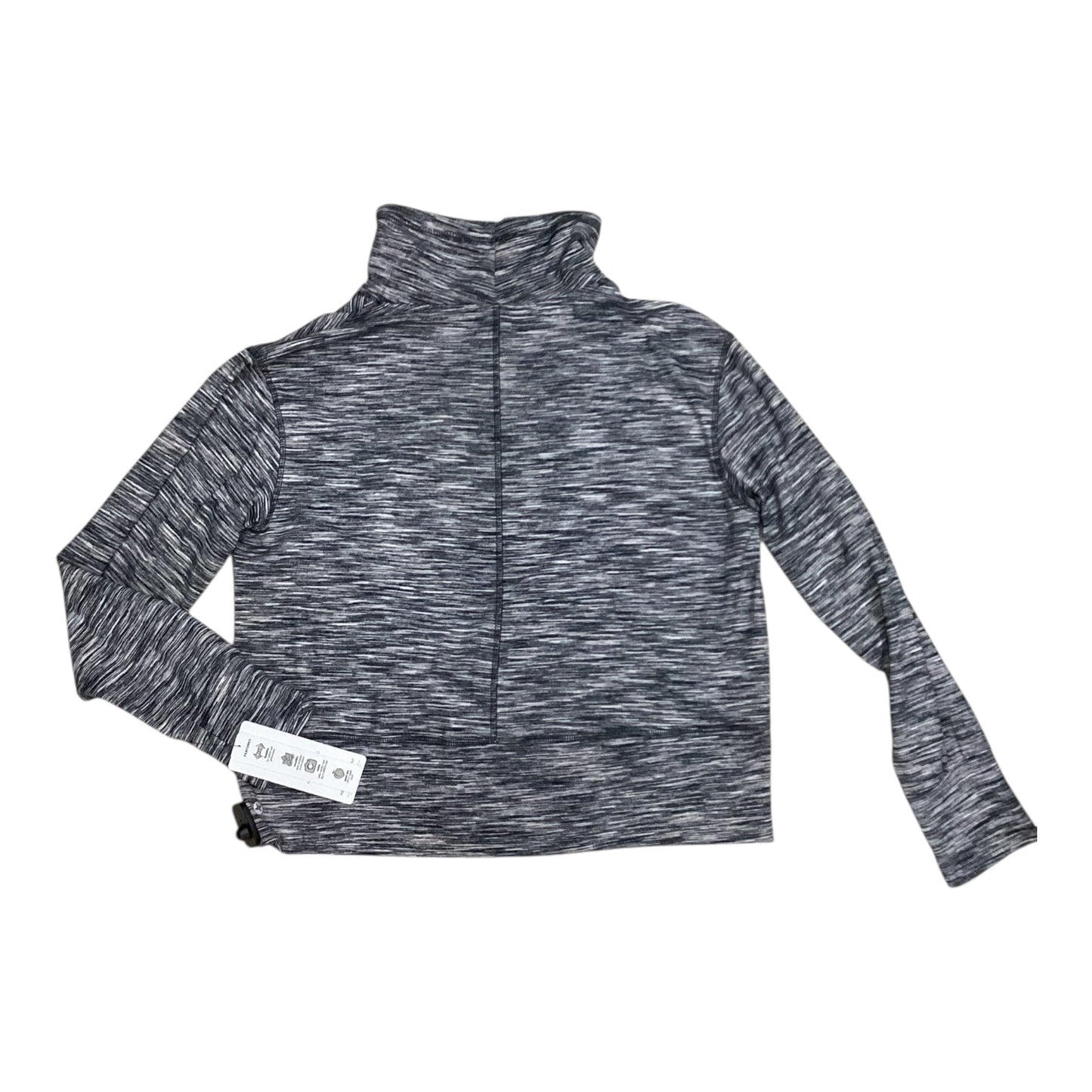 Athletic Top Ls Collar By Rbx In Black & White, Size:L