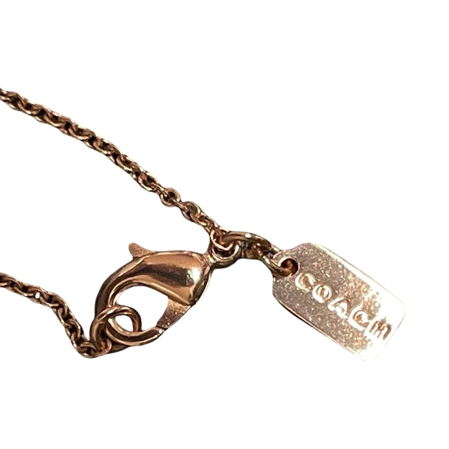 Necklace Designer By Coach In Rose Gold