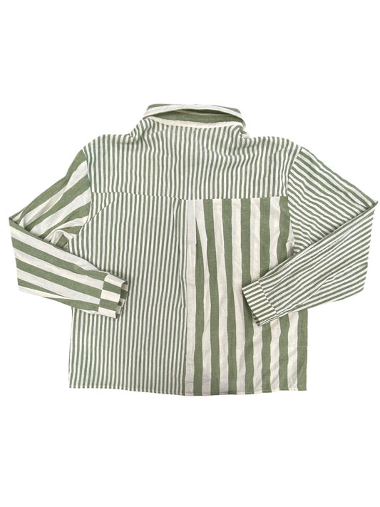 Top Ls By Angela Plus In Striped Pattern, Size:1X