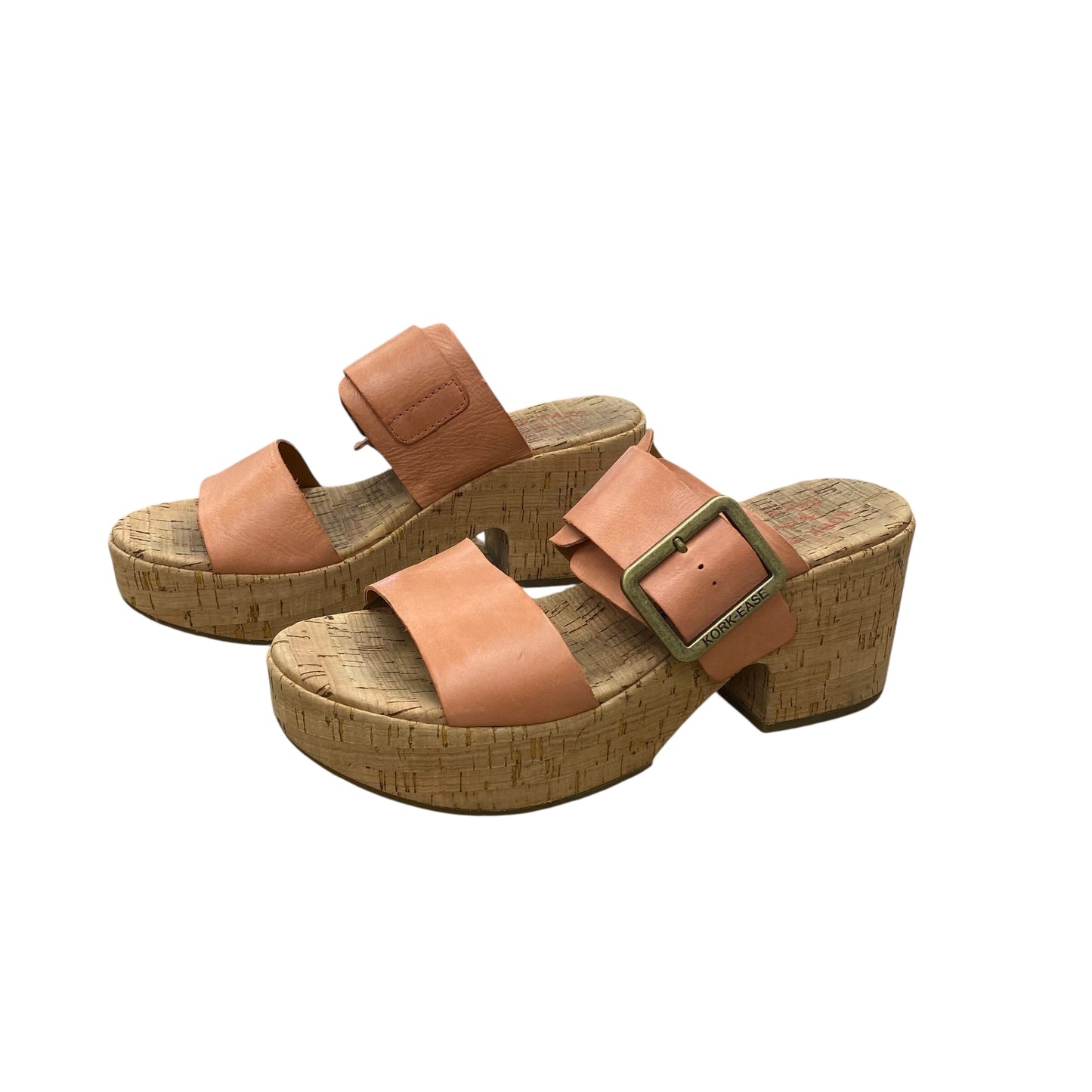Sandals Heels Block By Kork Ease In Pink, Size:9