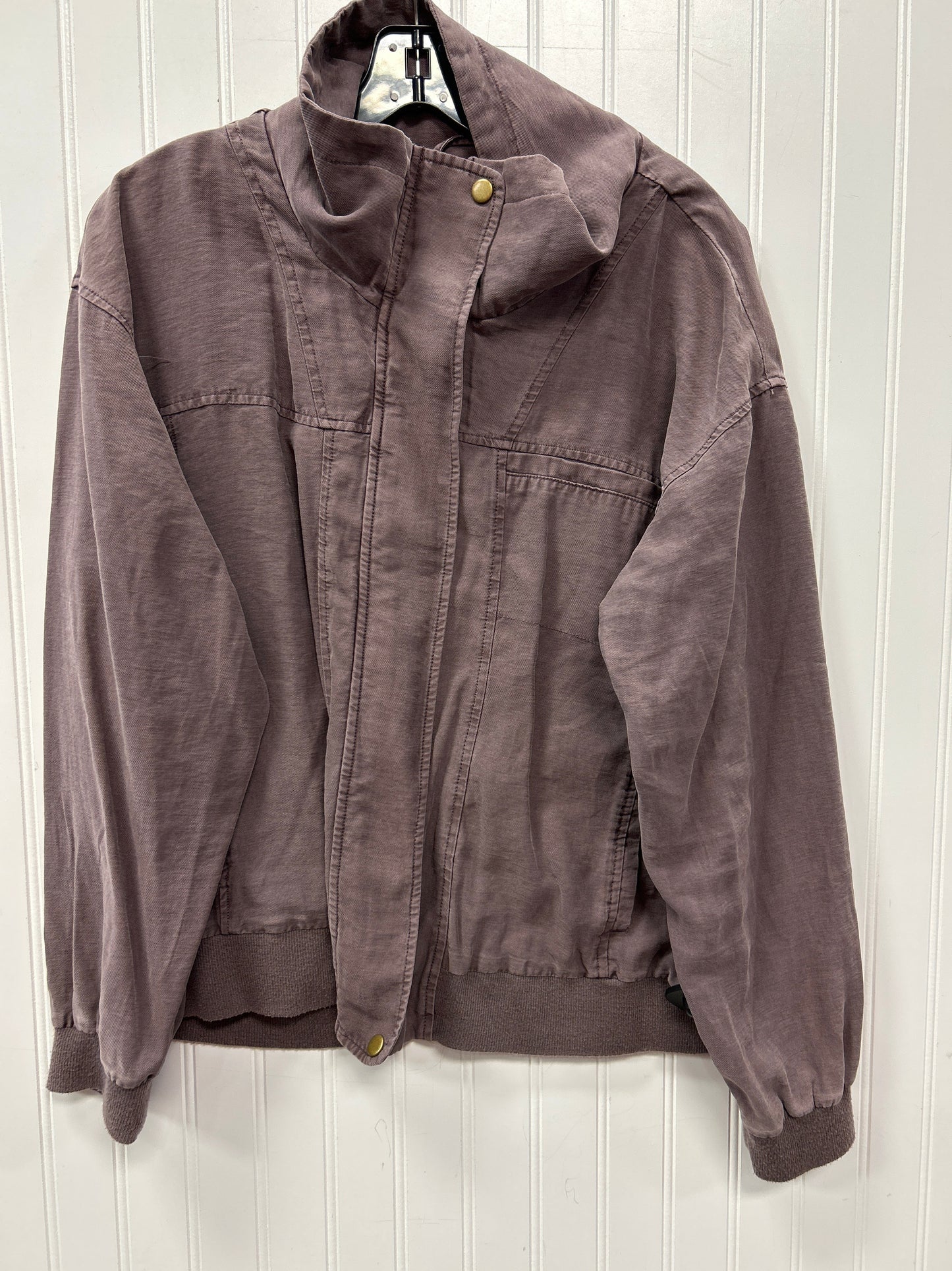 Jacket Moto By Maurices In Maroon, Size:L