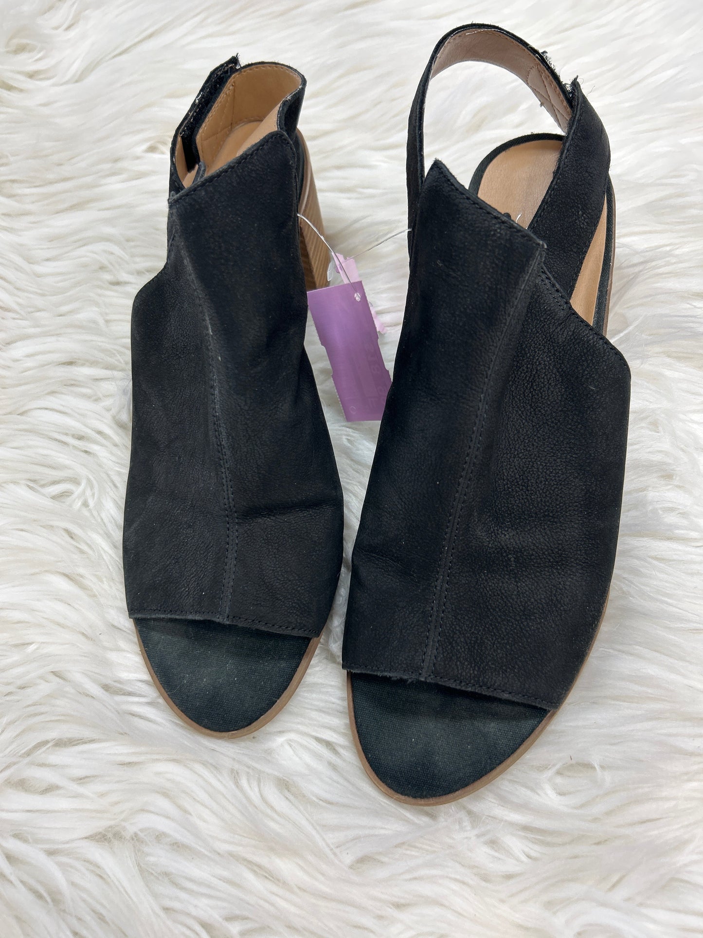 Sandals Heels Block By Franco Sarto In Black, Size:9