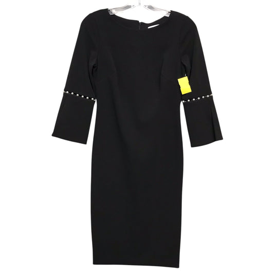 Dress Work By Calvin Klein In Black, Size:Xs