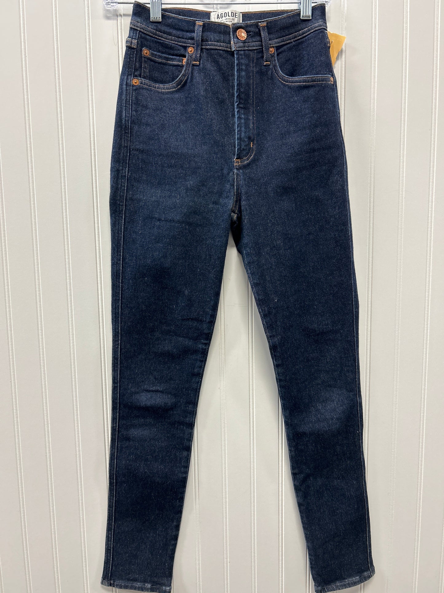 Jeans Skinny By Agolde In Blue Denim, Size:2