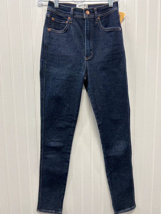 Jeans Skinny By Agolde In Blue Denim, Size:2