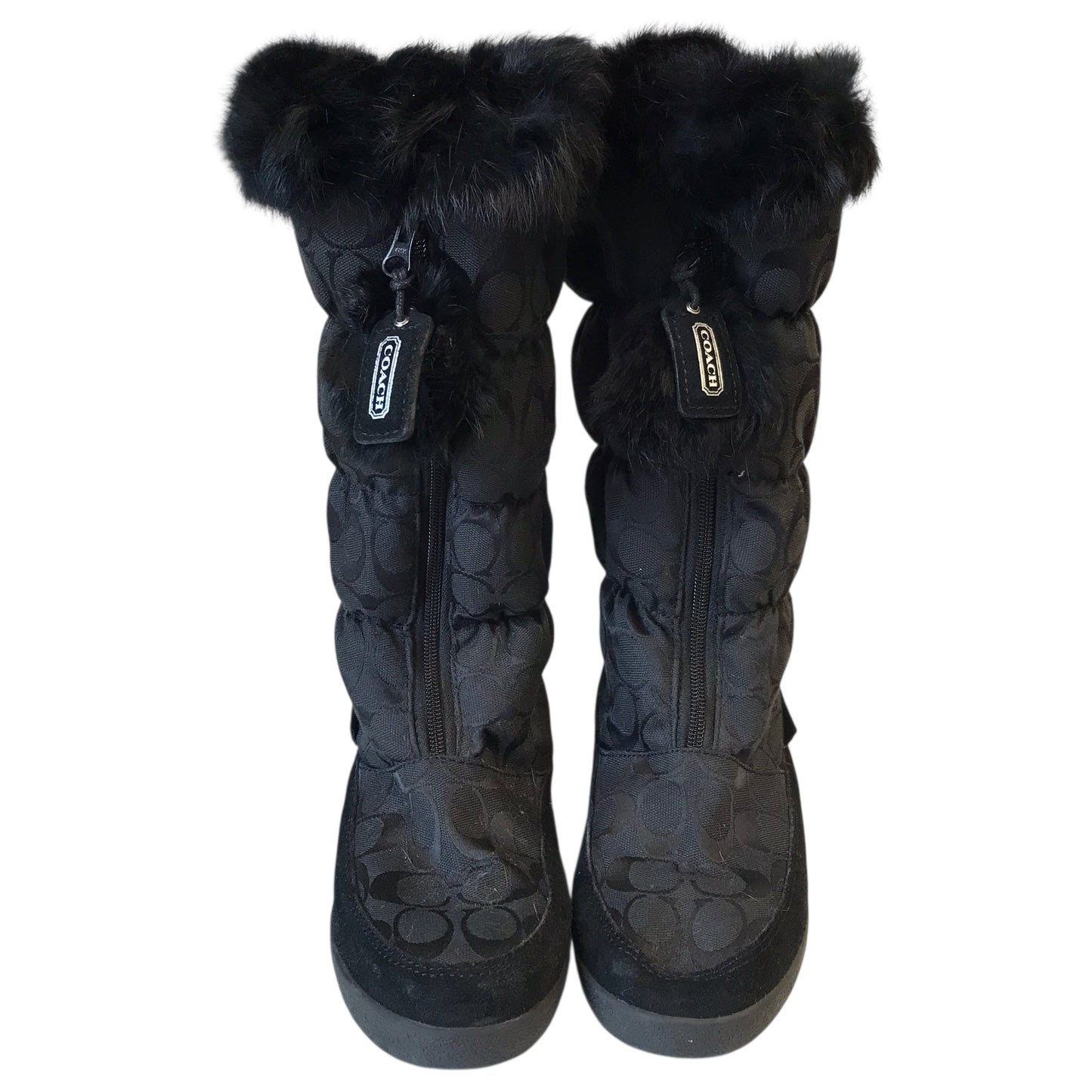 Boots Designer By Coach In Black, Size:9