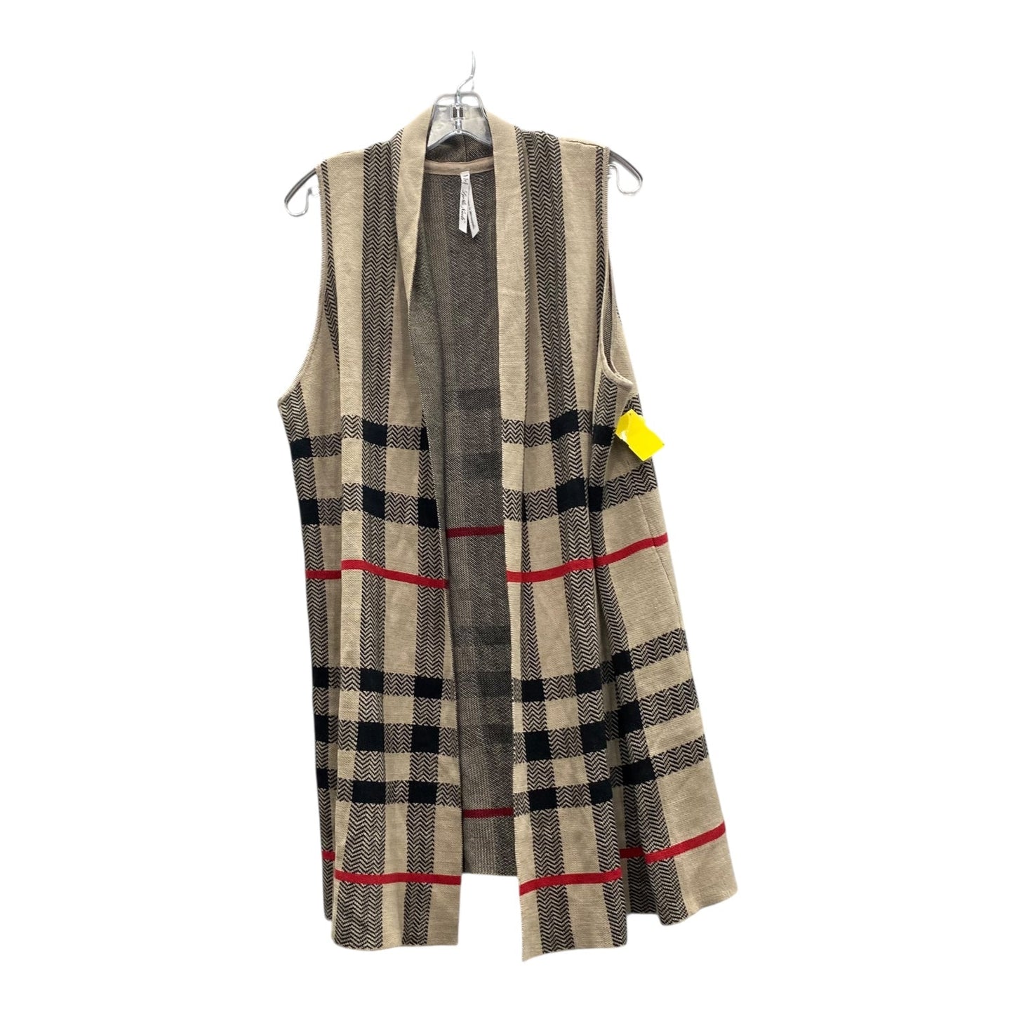 Vest Sweater By Leo And Nicole In Cream, Size:1X