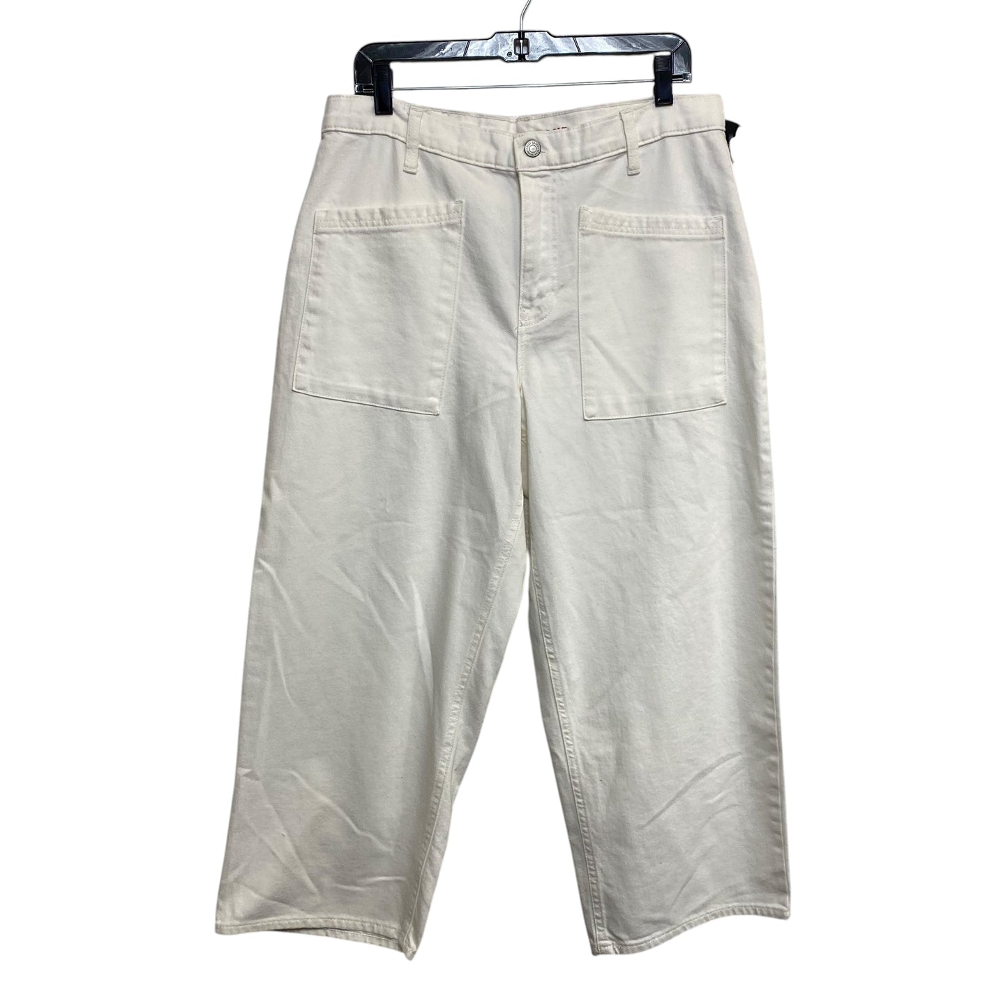 Jeans Straight By Lucky Brand In White Denim, Size:12