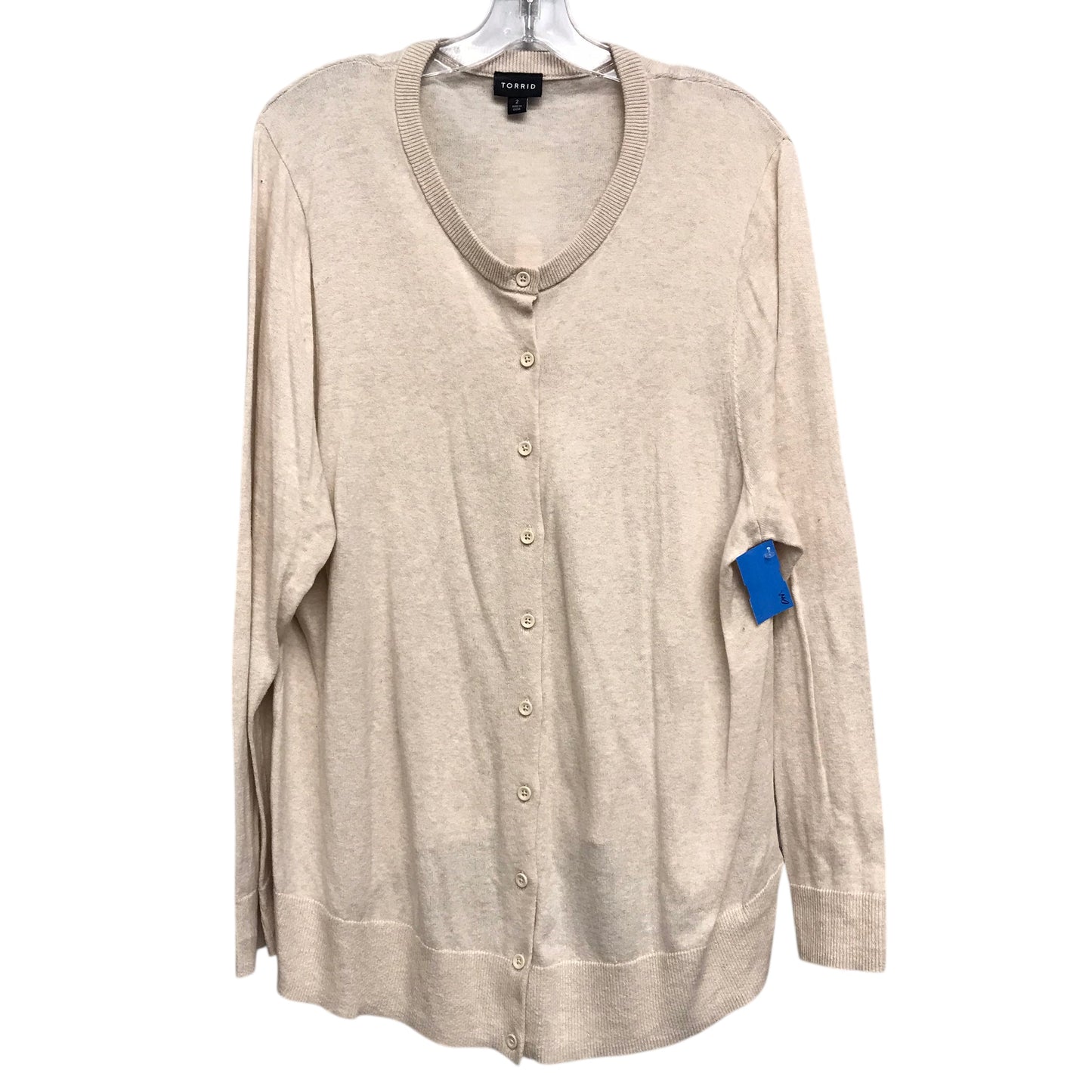 Sweater Cardigan By Torrid In Beige, Size:2X