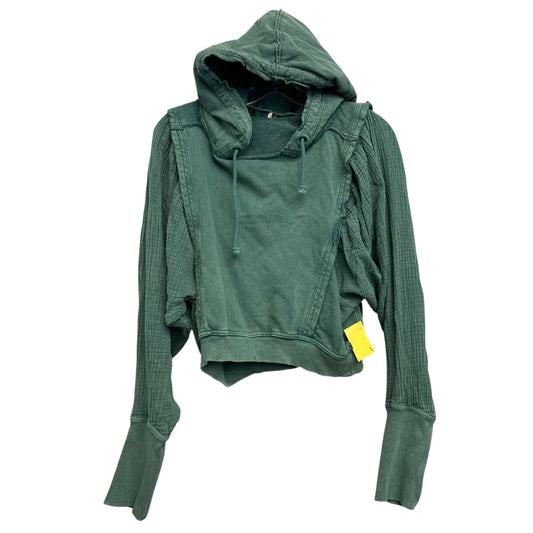 Sweatshirt Hoodie By Free People In Green, Size:S