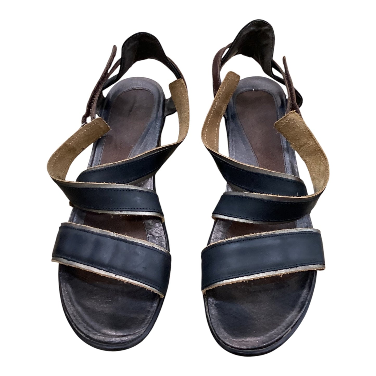 Sandals Heels Wedge By Naot In Black, Size:11