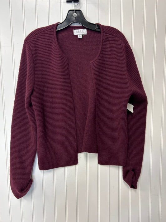 Sweater Cardigan By Elle In Maroon, Size:M