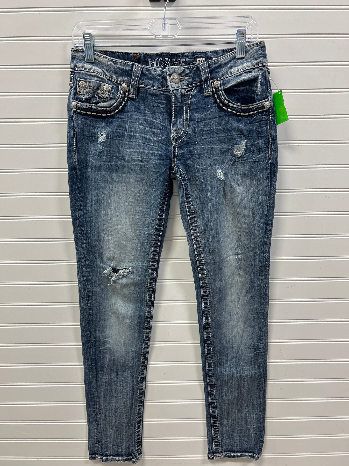 Jeans Skinny By Miss Me In Blue Denim, Size:6
