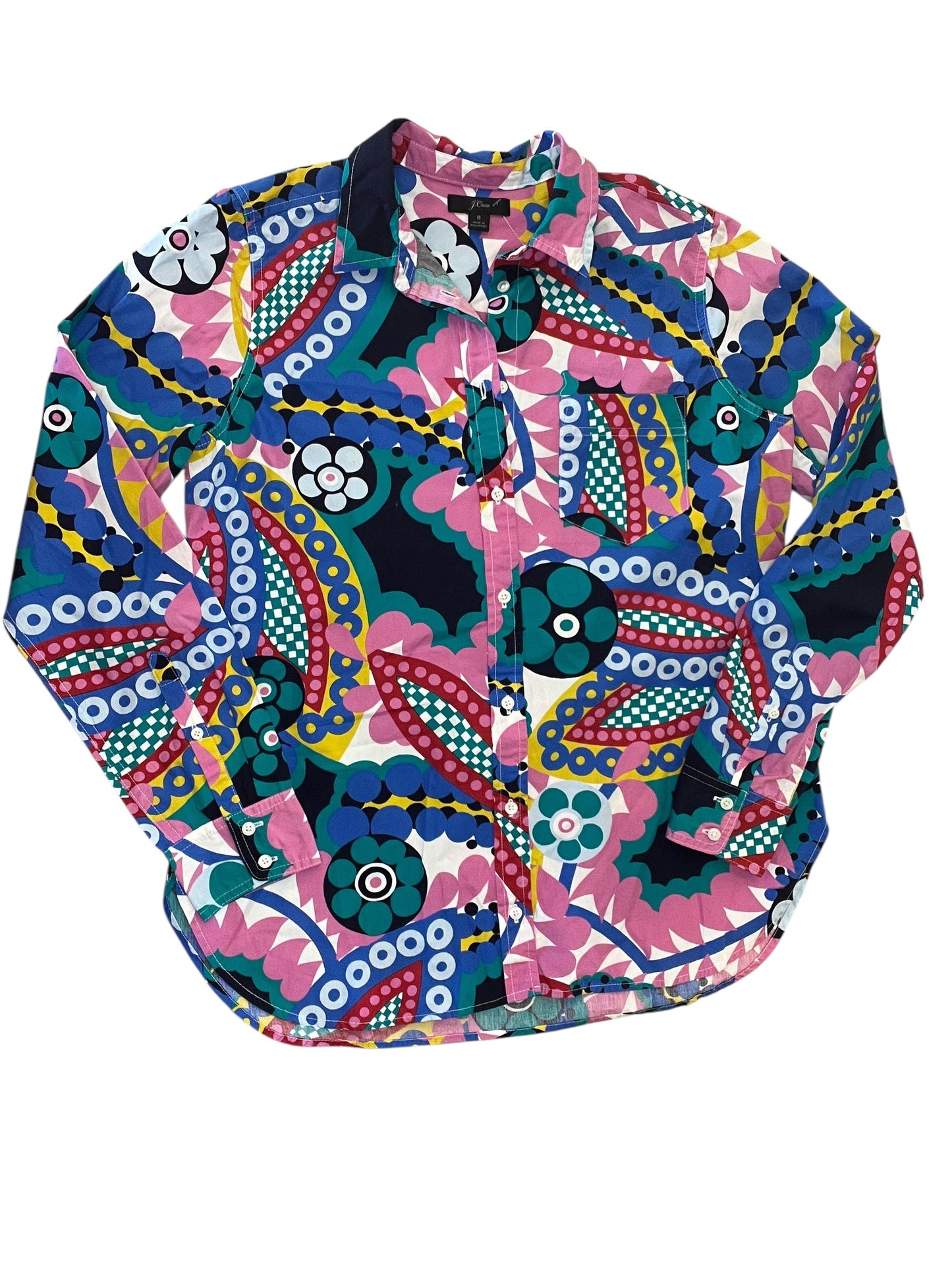 Blouse Ls By J. Crew In Multi, Size:M