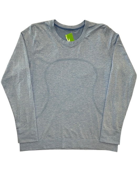 Athletic Top Ls Crewneck By Lululemon In Blue, Size:M