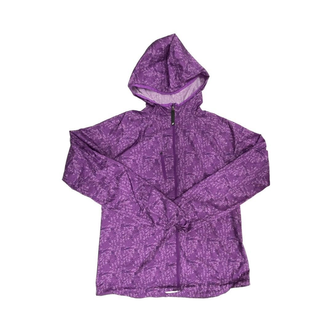 Jacket Windbreaker By Asics In Purple, Size:L